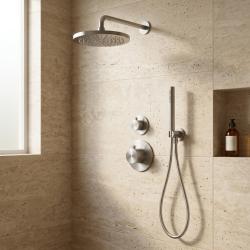 Aquanello Eterna Inbyggt termostatiskt duschset i rostfritt stål 20 cm regndusch och handdusch ET-S-SET3-1-02